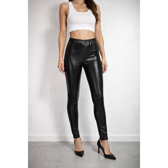 Wilfred Free Pants - Wilfred Free Women's Faux Leather Daria Black Leggings Size Small